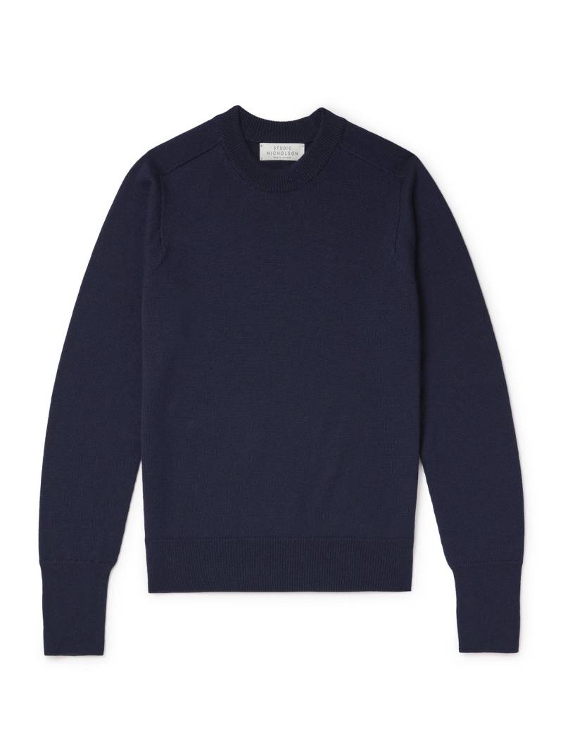 Studio Nicholson - Merino Wool Sweater - Men - Blue - M von Studio Nicholson