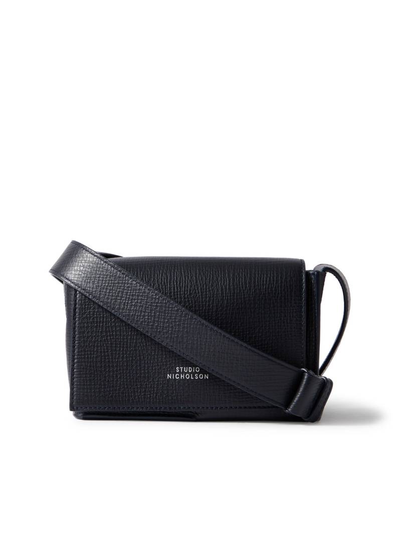 Studio Nicholson - Meshi Mini Textured-Leather Shoulder Bag - Men - Blue von Studio Nicholson