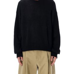 Studio Nicholson Wynn Schwarzer Mohair Rundhals-pullover von Studio Nicholson