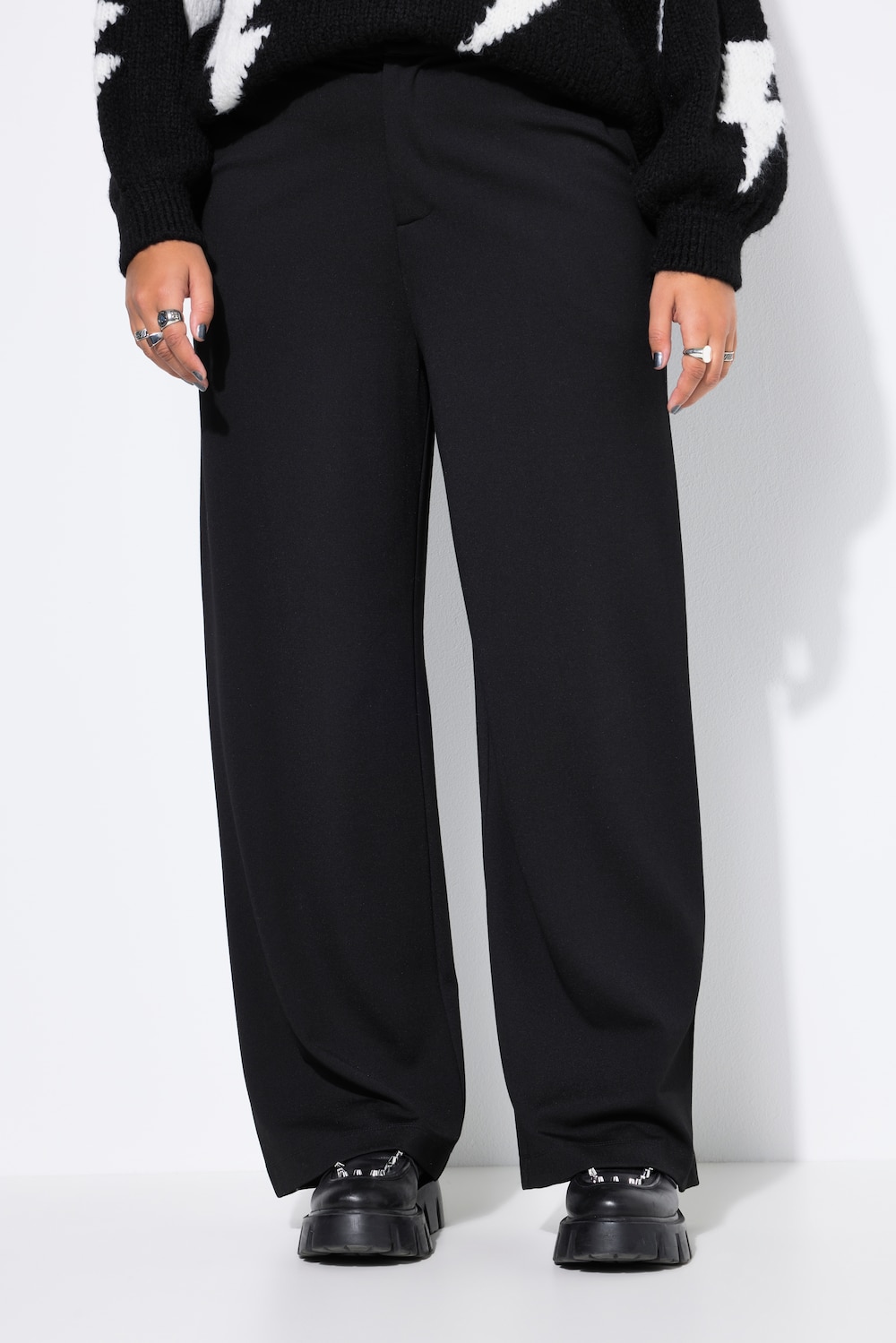 Große Größen Anzughose, Damen, schwarz, Größe: 46, Viskose/Polyester, Studio Untold von Studio Untold