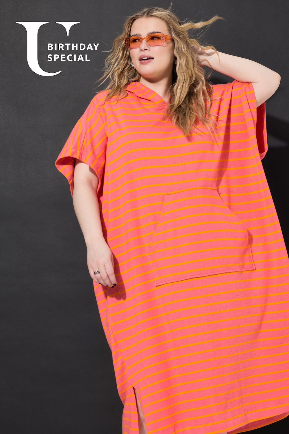 Große Größen Bade-Capekleid, Damen, rosa, Größe: S, Baumwolle, Studio Untold von Studio Untold