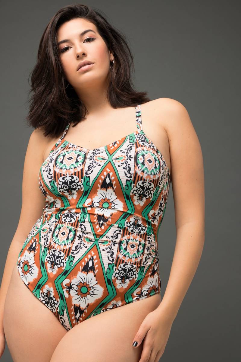 Große Größen Badeanzug, Damen, grün, Größe: 48, Polyester/Synthetische Fasern/Elasthan, Studio Untold von Studio Untold