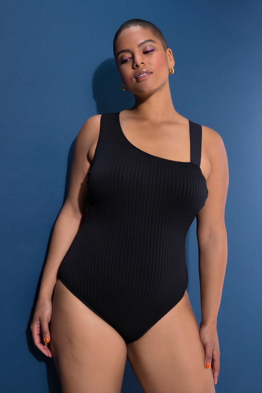 Große Größen Badeanzug, Damen, schwarz, Größe: 48, Polyester/Synthetische Fasern/Elasthan, Studio Untold von Studio Untold