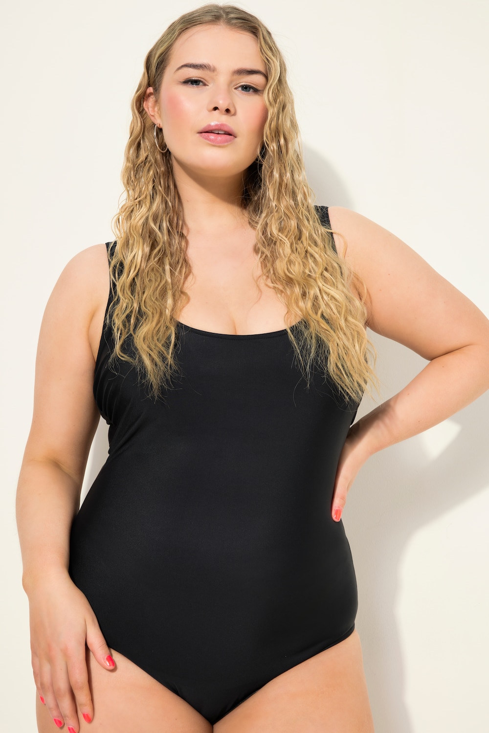 Große Größen Badeanzug, Damen, schwarz, Größe: 50, Polyester/Synthetische Fasern/Elasthan, Studio Untold von Studio Untold