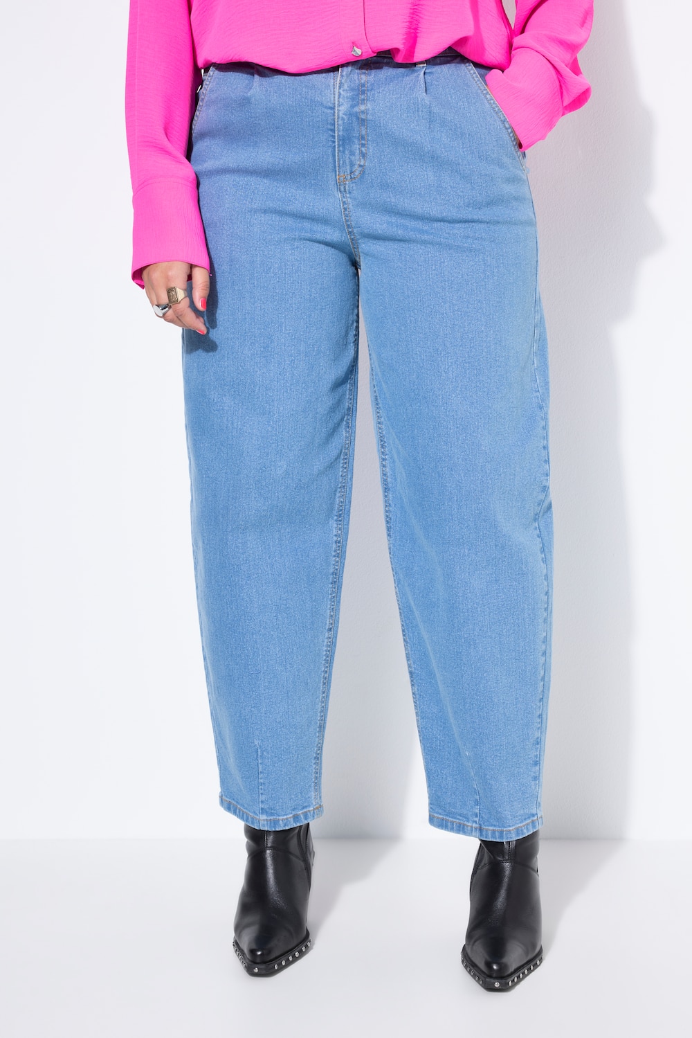 Große Größen Ballon-Jeans, Damen, blau, Größe: 48, Baumwolle, Studio Untold von Studio Untold