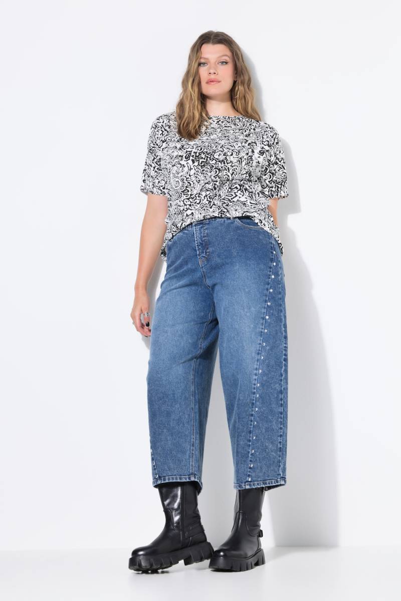 Große Größen Barrel-Jeans, Damen, blau, Größe: 44, Baumwolle, Studio Untold von Studio Untold