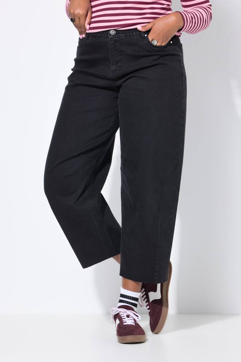 Große Größen Barrel-Jeans, Damen, schwarz, Größe: 54, Baumwolle/Polyester, Studio Untold von Studio Untold