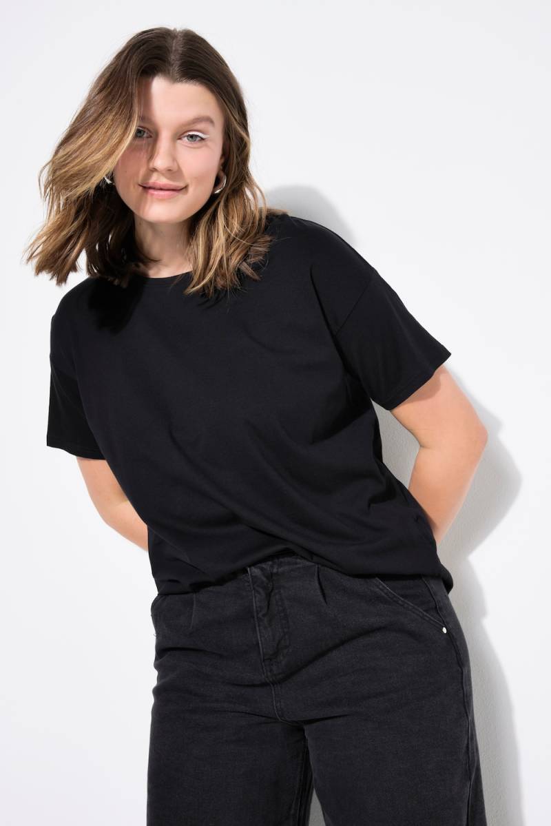 Große Größen Basic-Shirt, Damen, schwarz, Größe: 54/56, Baumwolle, Studio Untold von Studio Untold