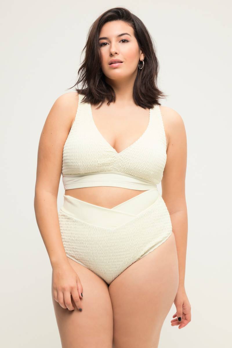 Große Größen Bikini-Slip, Damen, beige, Größe: 42, Polyester/Synthetische Fasern/Elasthan, Studio Untold von Studio Untold