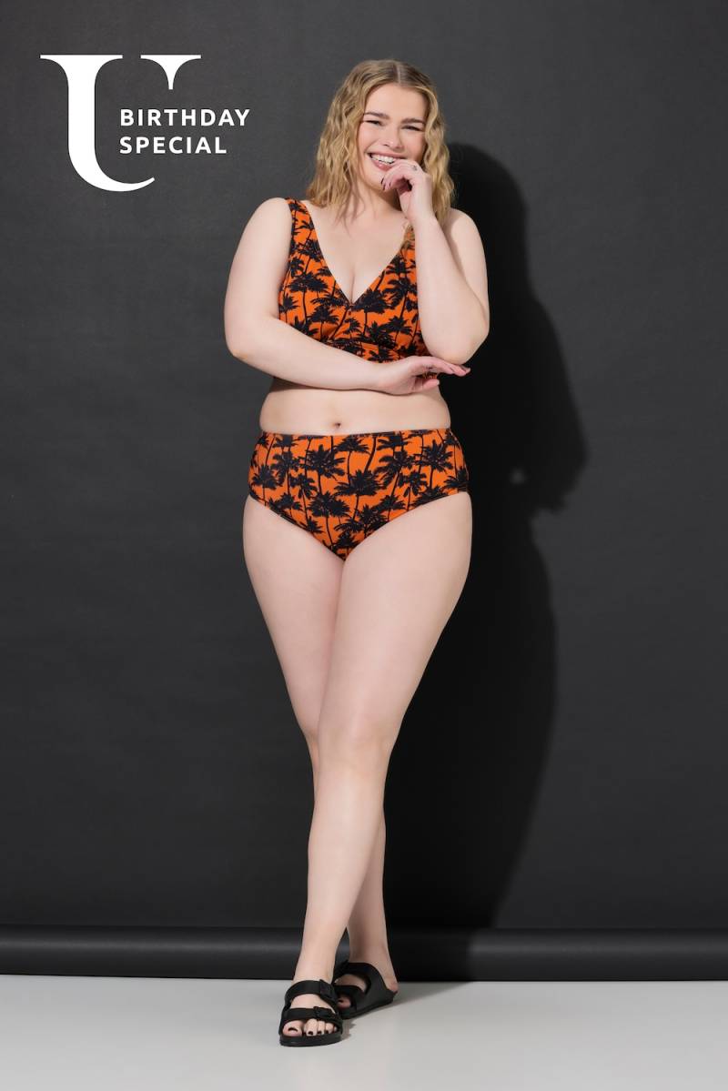 Große Größen Bikini-Slip, Damen, orange, Größe: 46, Polyester/Synthetische Fasern/Elasthan, Studio Untold von Studio Untold