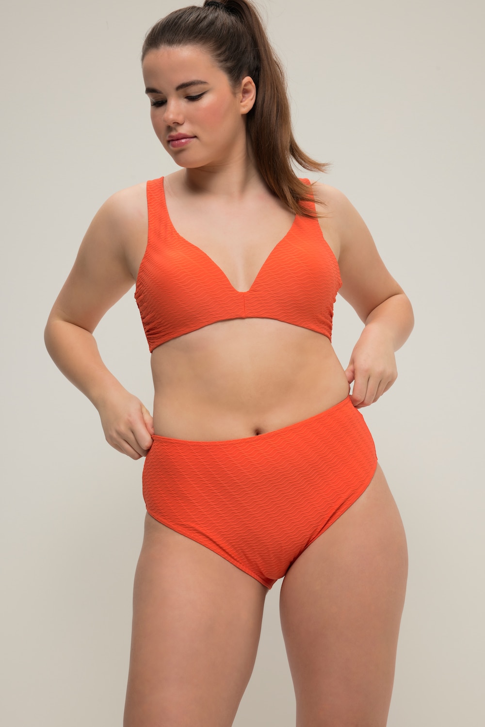 Große Größen Bikini-Slip, Damen, orange, Größe: 46, Synthetische Fasern/Elasthan, Studio Untold von Studio Untold