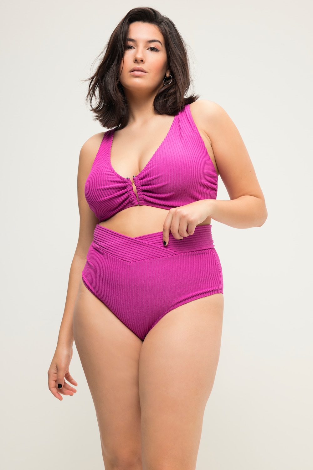 Große Größen Bikini-Slip, Damen, rosa, Größe: 44, Polyester, Studio Untold von Studio Untold