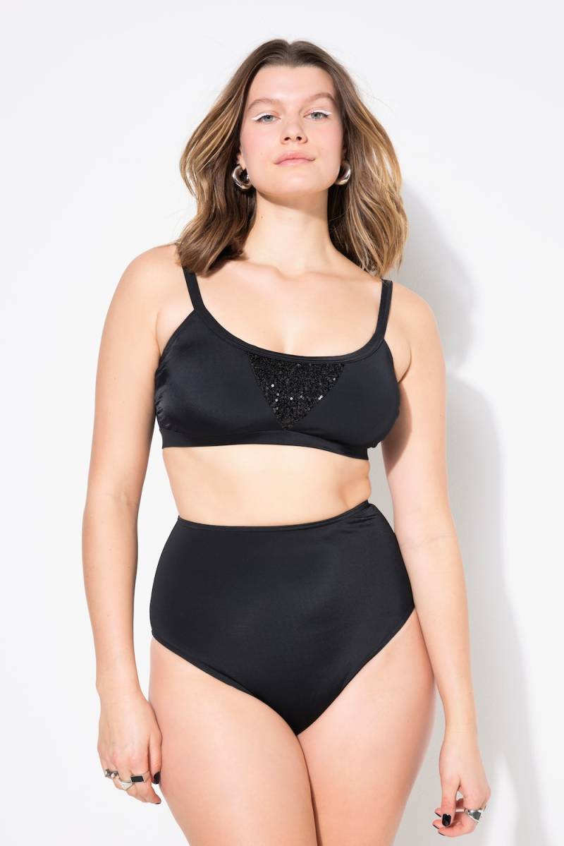 Große Größen Bikini Slip, Damen, schwarz, Größe: 46, Polyester/Synthetische Fasern/Elasthan, Studio Untold von Studio Untold