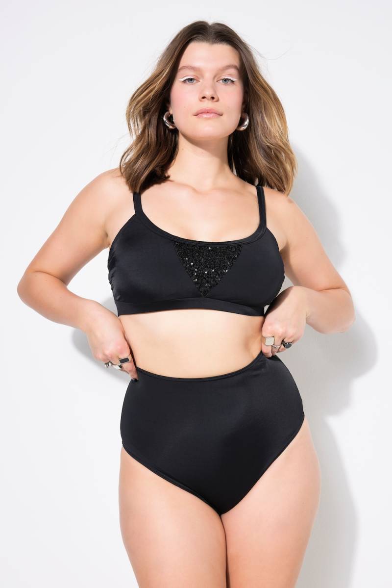 Große Größen Bikini Slip, Damen, schwarz, Größe: 52, Polyester/Synthetische Fasern/Elasthan, Studio Untold von Studio Untold
