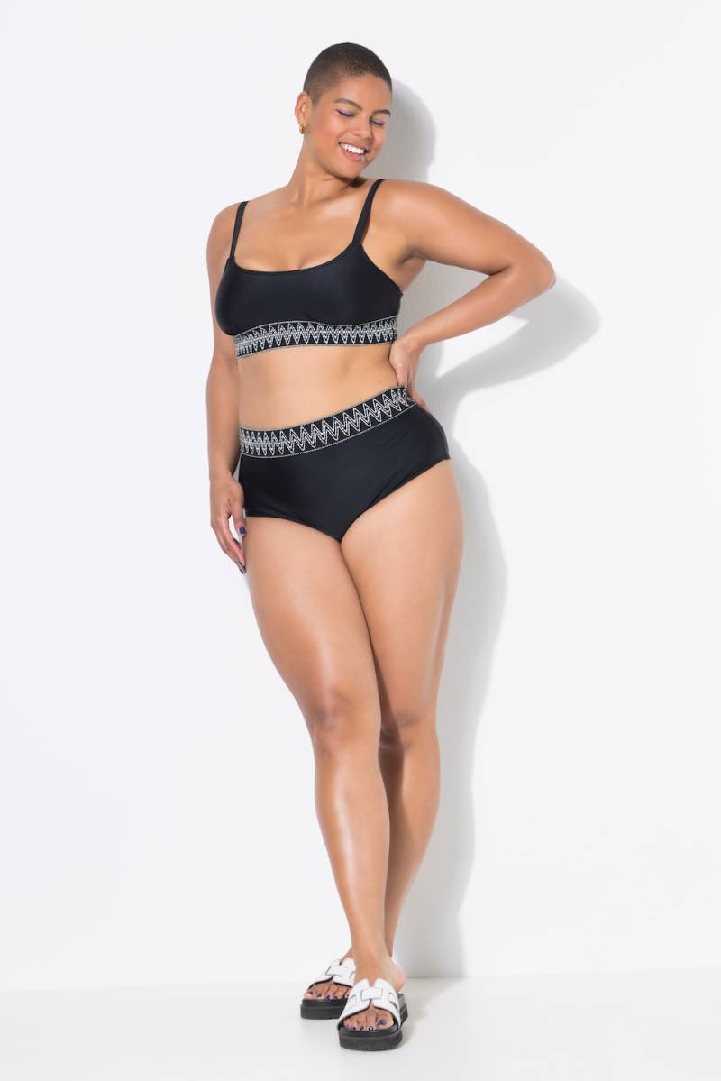 Große Größen Bikini-Slip, Damen, schwarz, Größe: 52, Polyester/Synthetische Fasern/Elasthan, Studio Untold von Studio Untold