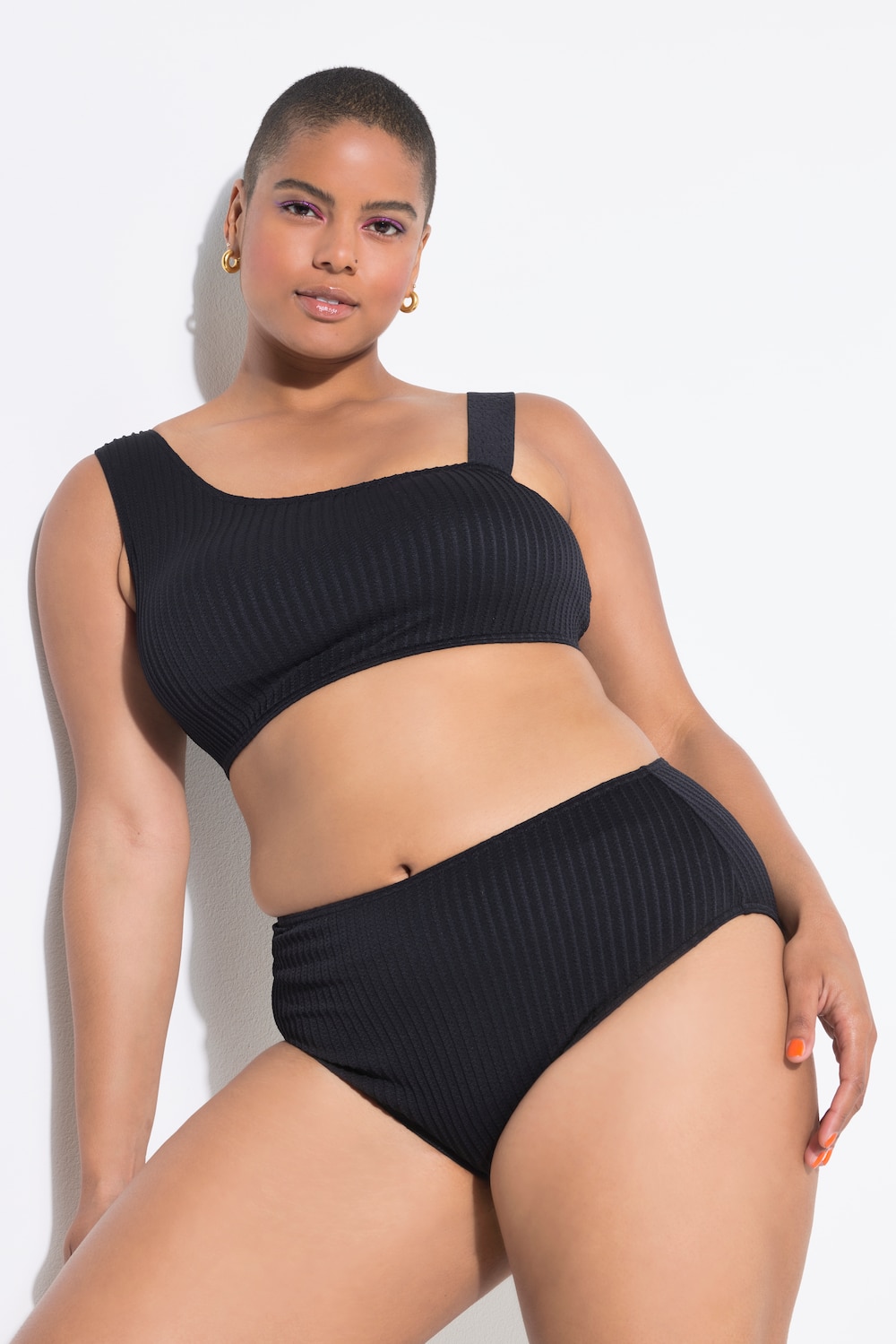 Große Größen Bikini-Slip, Damen, schwarz, Größe: 54, Polyester, Studio Untold von Studio Untold