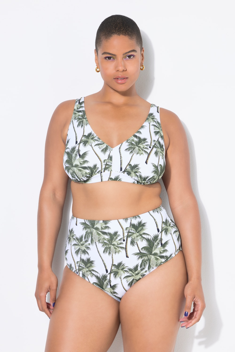 Große Größen Bikini-Top, Damen, beige, Größe: 44, Polyester/Synthetische Fasern/Elasthan, Studio Untold von Studio Untold