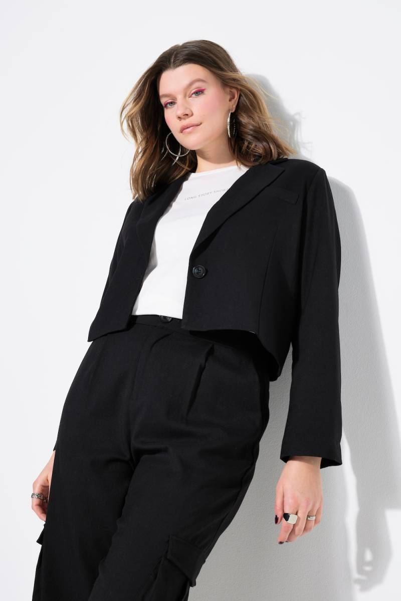 Große Größen Blazer, Damen, schwarz, Größe: 46/48, Polyester/Viskose, Studio Untold von Studio Untold