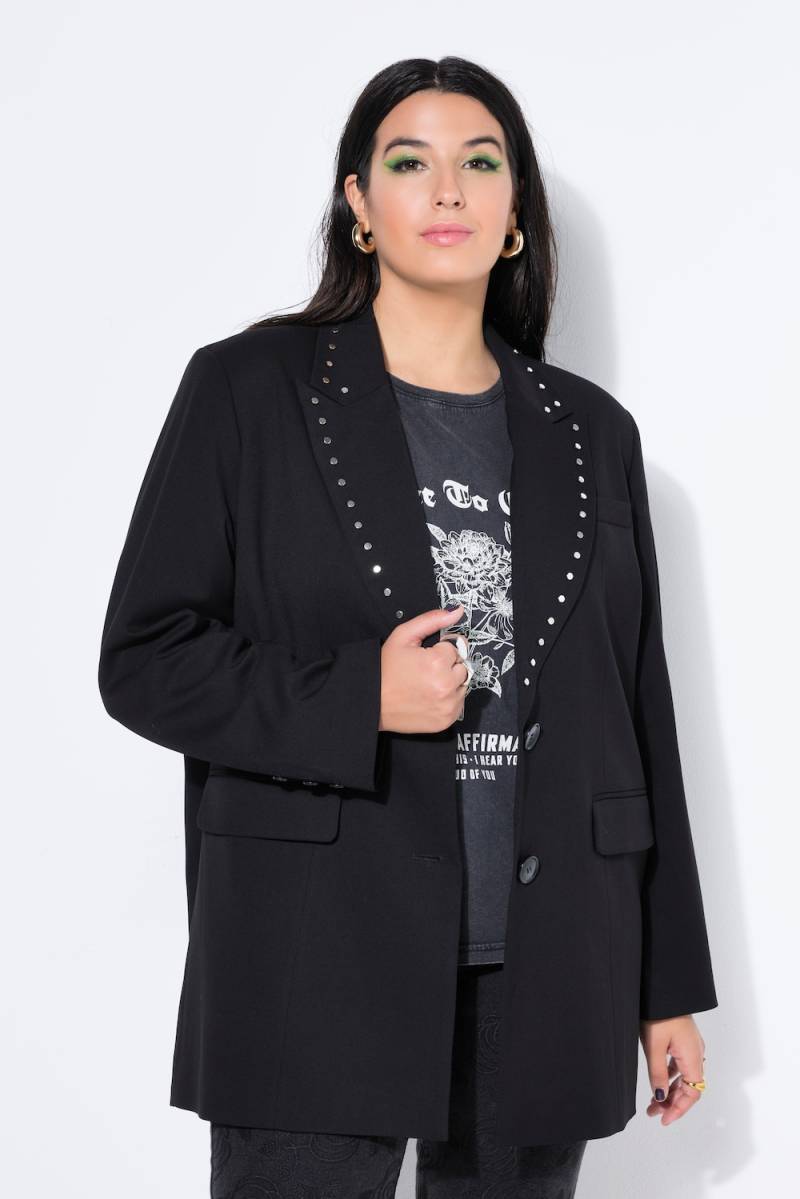 Große Größen Blazer, Damen, schwarz, Größe: 50/52, Polyester/Viskose, Studio Untold von Studio Untold