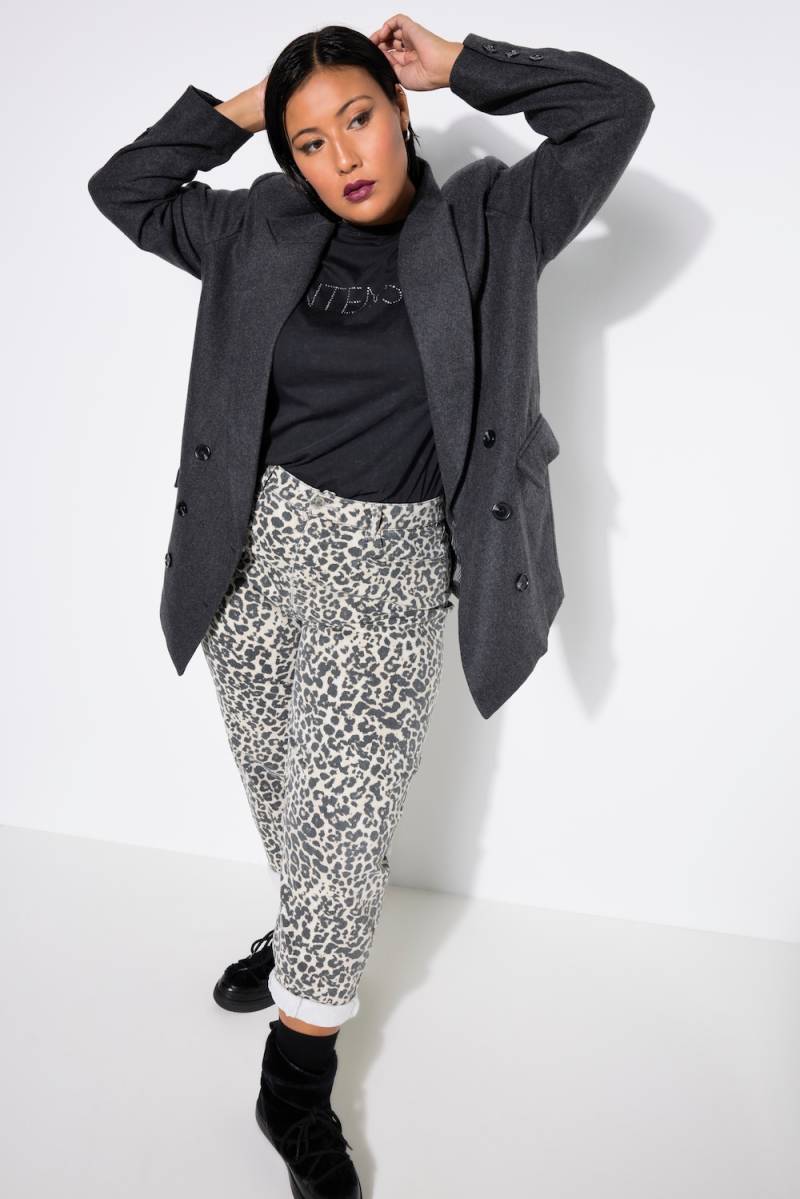Große Größen Blazer, Damen, schwarz, Größe: 50/52, Polyester/Wolle, Studio Untold von Studio Untold