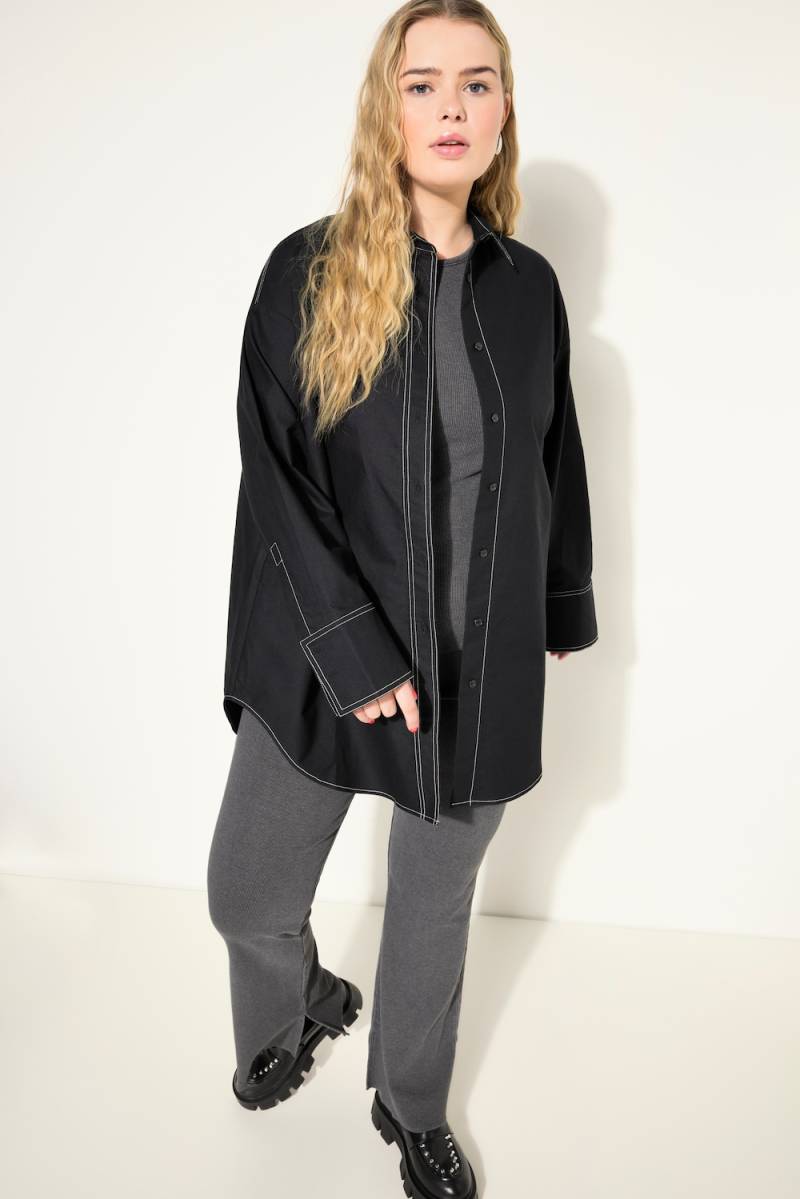 Große Größen Bluse, Damen, schwarz, Größe: 50/52, Baumwolle, Studio Untold von Studio Untold