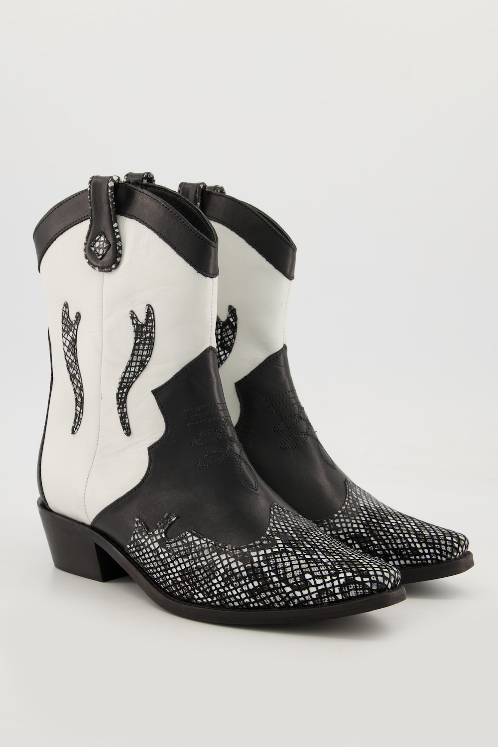 Große Größen Cowboy-Stiefel, Damen, schwarz, Größe: 39, Polyester/Leder, Studio Untold von Studio Untold