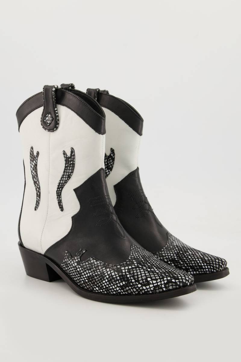 Große Größen Cowboy-Stiefel, Damen, schwarz, Größe: 39, Polyester/Leder, Studio Untold von Studio Untold