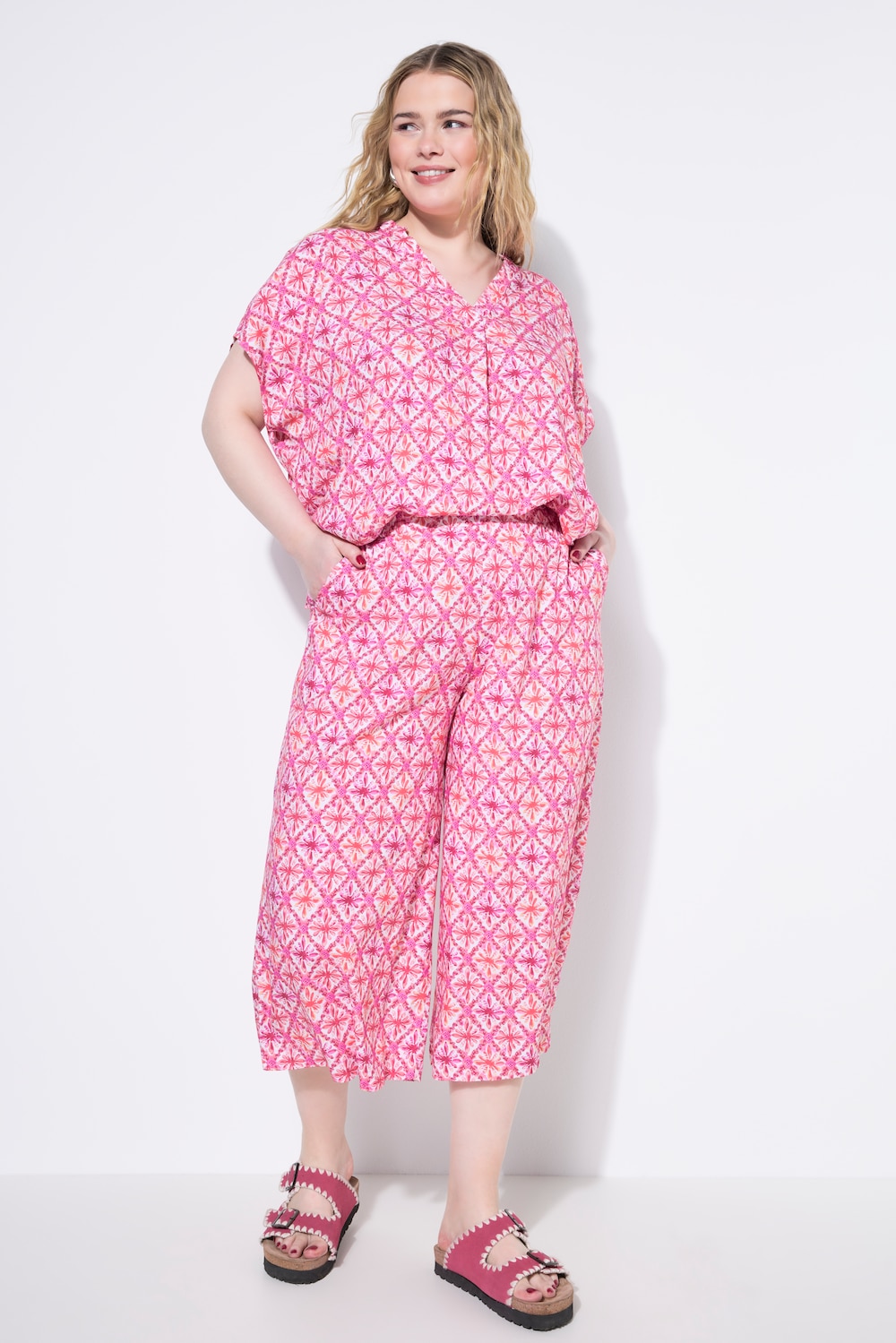 Große Größen Culotte, Damen, rosa, Größe: 46, Viskose, Studio Untold von Studio Untold