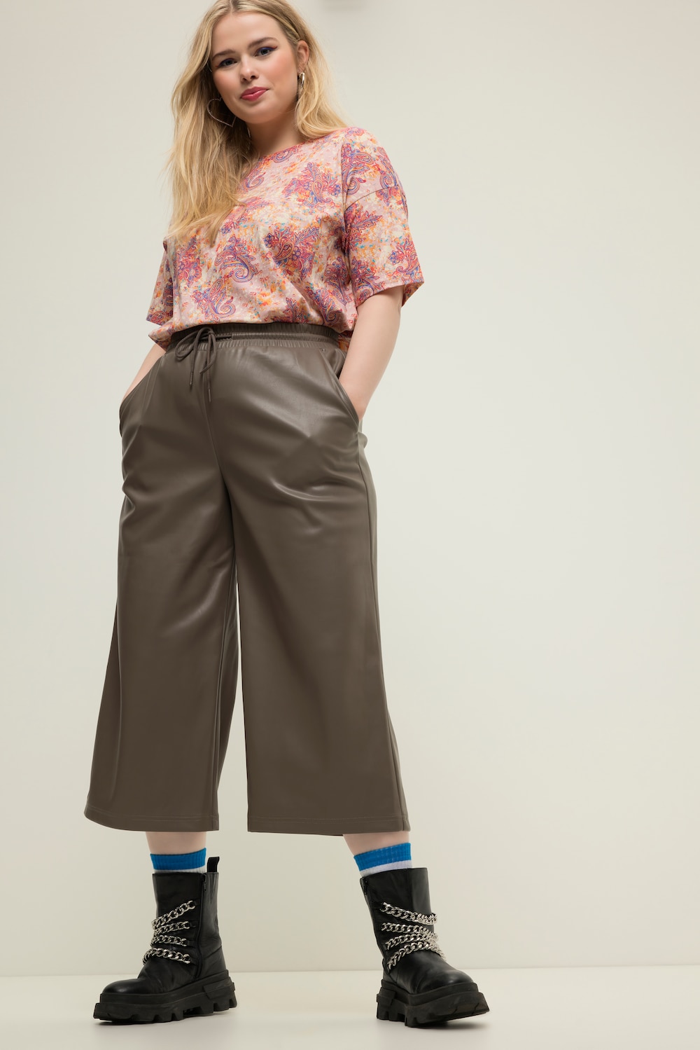 Große Größen Culottes, Damen, braun, Größe: 50, Polyester/Synthetische Fasern, Studio Untold von Studio Untold