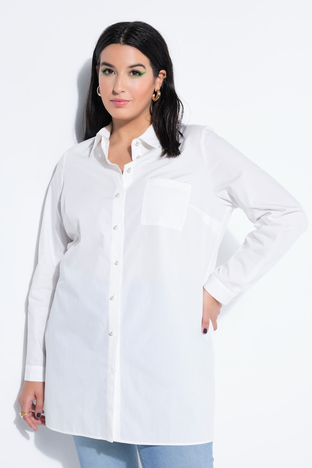 Große Größen Hemdbluse, Damen, beige, Größe: 58/60, Baumwolle, Studio Untold von Studio Untold