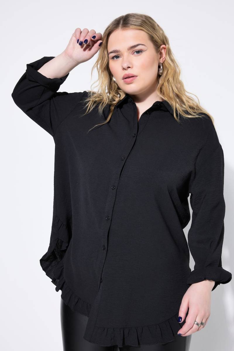 Große Größen Hemdbluse, Damen, schwarz, Größe: 42/44, Polyester, Studio Untold von Studio Untold