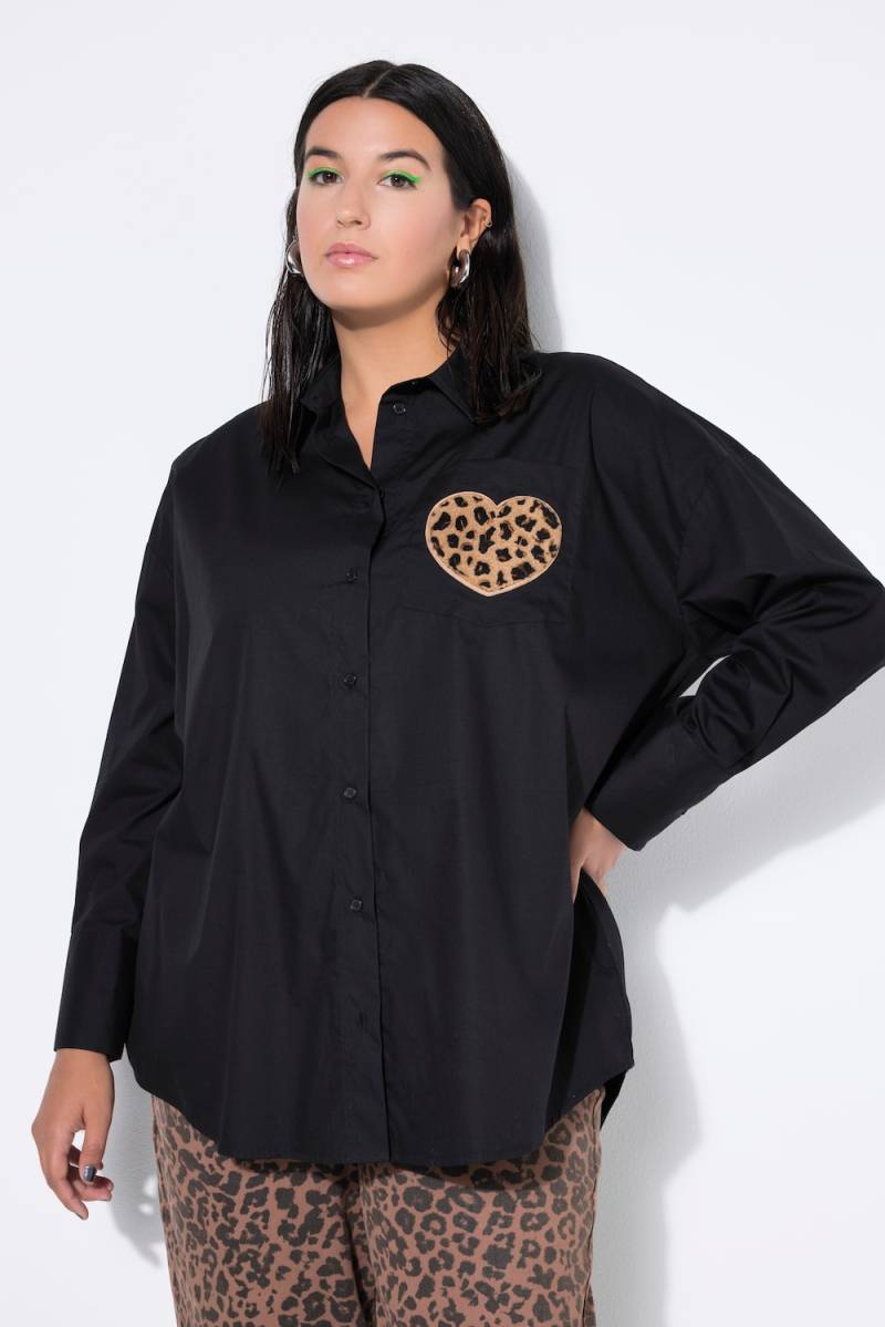 Große Größen Hemdbluse, Damen, schwarz, Größe: 50/52, Baumwolle, Studio Untold von Studio Untold