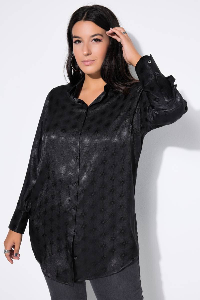Große Größen Hemdbluse, Damen, schwarz, Größe: 50/52, Polyester, Studio Untold von Studio Untold