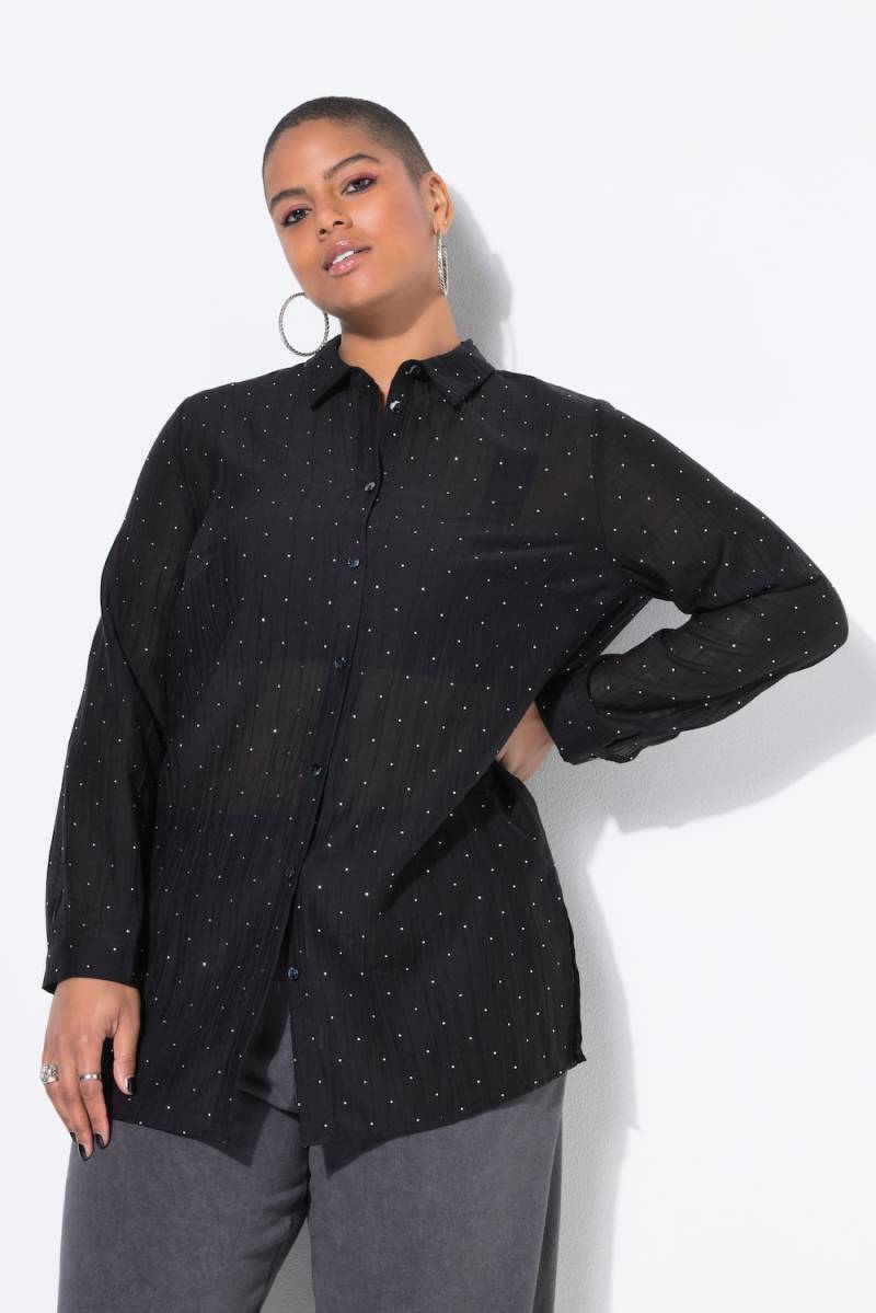 Große Größen Hemdbluse, Damen, schwarz, Größe: 50/52, Polyester/Synthetische Fasern, Studio Untold von Studio Untold