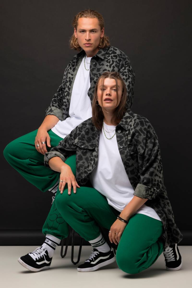 Große Größen Hemdjacke, Damen, schwarz, Größe: XL, Polyester, Studio Untold von Studio Untold