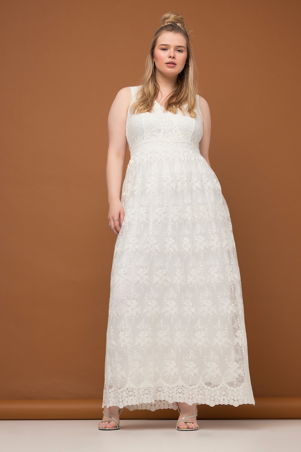 Große Größen Hochzeitskleid, Damen, weiß, Größe: 44, Polyester/Baumwolle/Synthetische Fasern, Studio Untold von Studio Untold