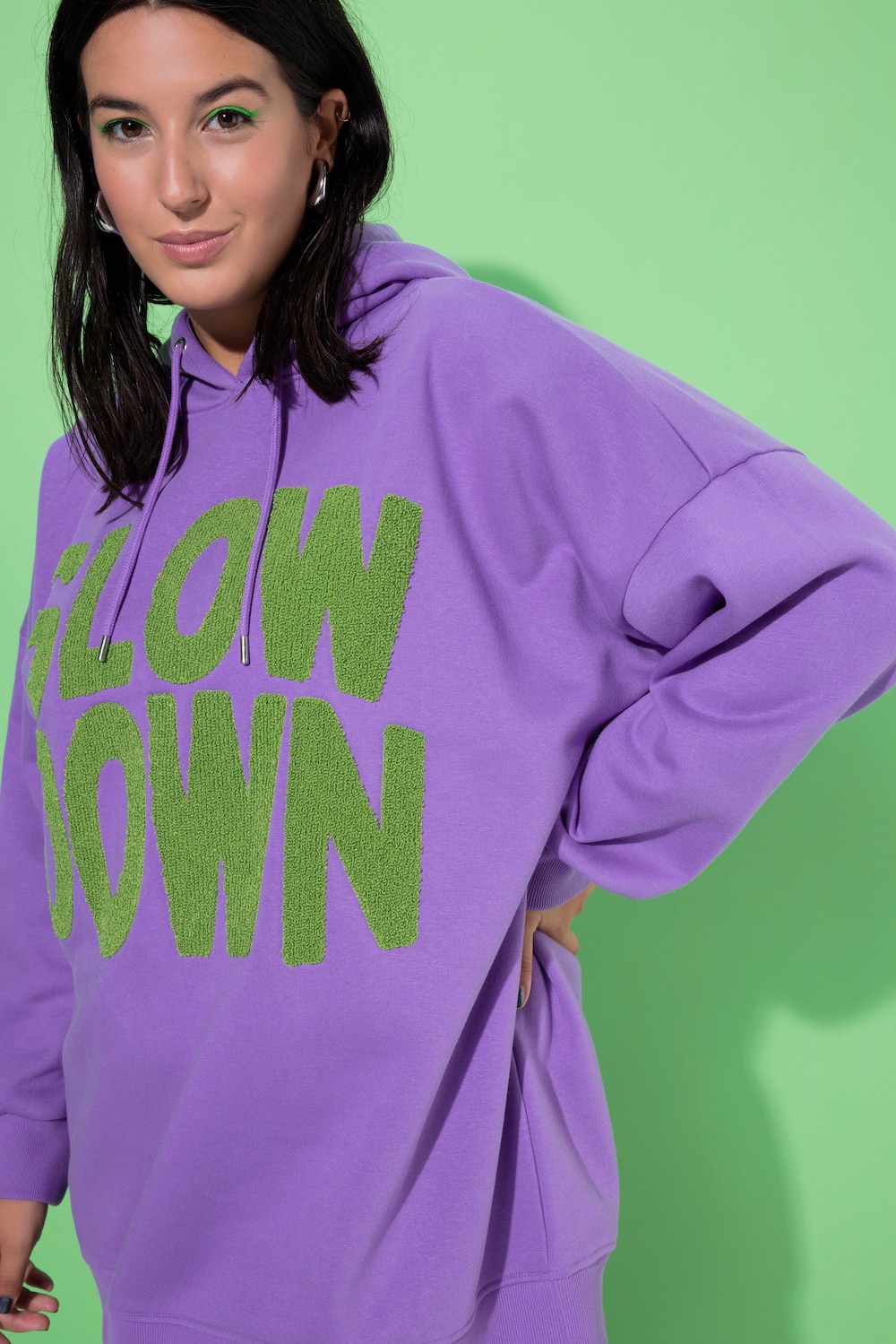 Große Größen Hoodie, Damen, lila, Größe: 42/44, Baumwolle/Polyester, Studio Untold von Studio Untold