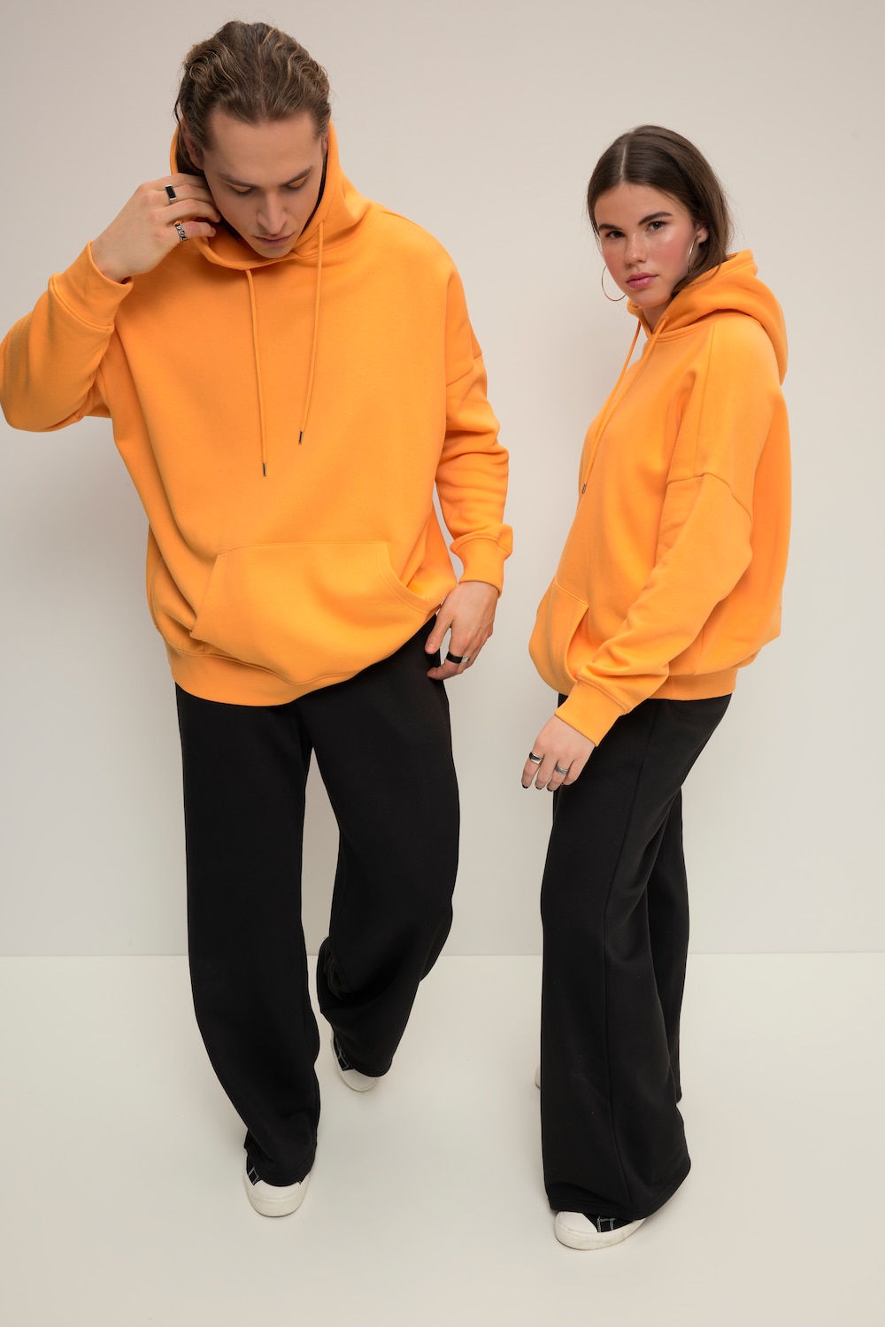 Große Größen Hoodie, Damen, orange, Größe: L, Baumwolle/Polyester, Studio Untold von Studio Untold