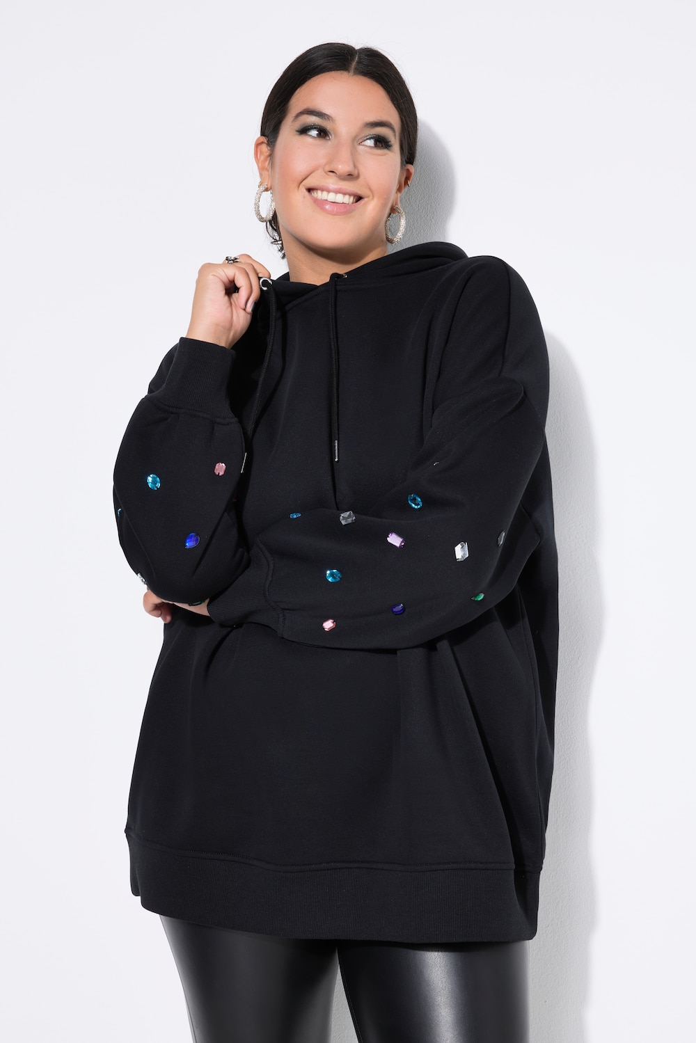 Große Größen Hoodie, Damen, schwarz, Größe: 58/60, Baumwolle/Polyester, Studio Untold von Studio Untold