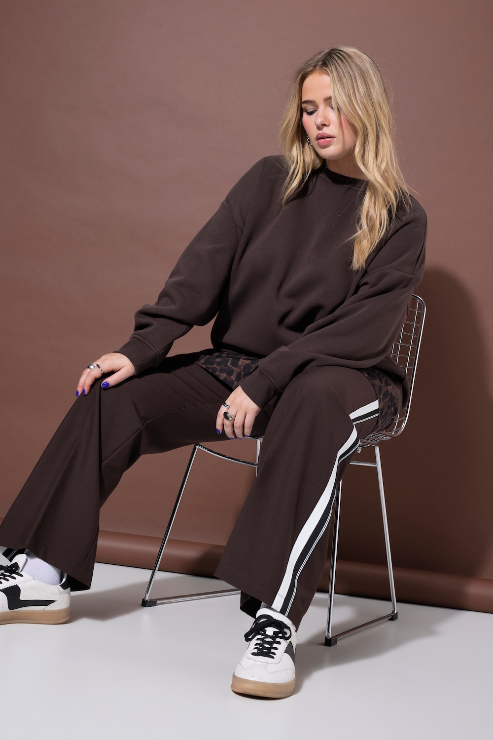 Große Größen Hose, Damen, braun, Größe: 58/60, Polyester/Viskose, Studio Untold Große Größen Hose, Damen, braun, Größe: 58/60, Polyester/Viskose, Studio Untold von Studio Untold