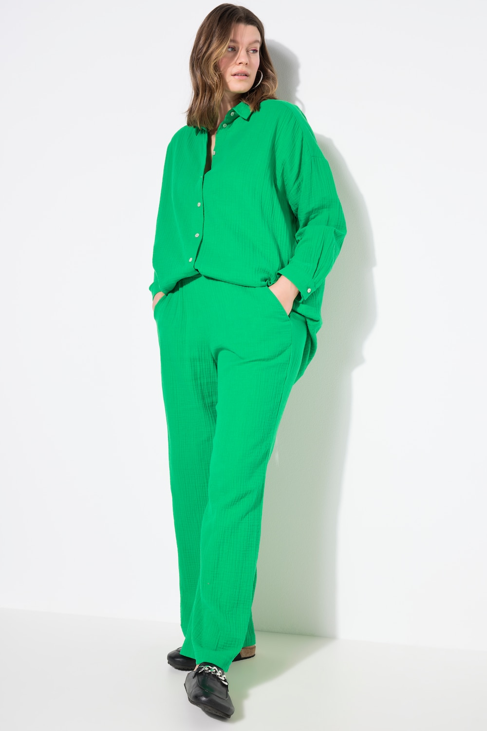 Große Größen Hose, Damen, grün, Größe: 50, Baumwolle, Studio Untold Große Größen Hose, Damen, grün, Größe: 50, Baumwolle, Studio Untold von Studio Untold