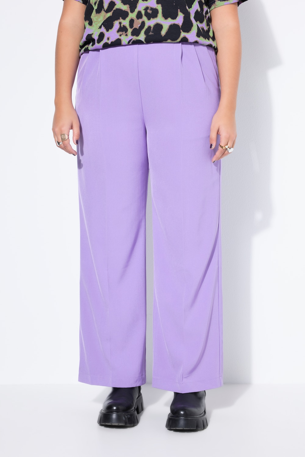 Große Größen Hose, Damen, lila, Größe: 48, Polyester, Studio Untold von Studio Untold