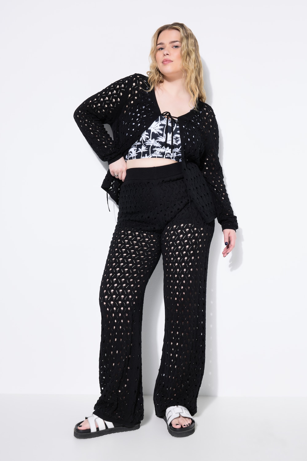 Große Größen Hose, Damen, schwarz, Größe: 42/44, Baumwolle/Polyester, Studio Untold Große Größen Hose, Damen, schwarz, Größe: 42/44, Baumwolle/Polyester, Studio Untold von Studio Untold
