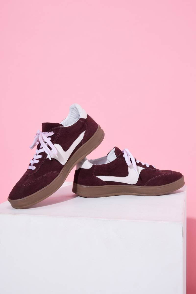 Große Größen Leder-Sneaker, Damen, rot, Größe: 38, Leder/Synthetische Fasern, Studio Untold von Studio Untold