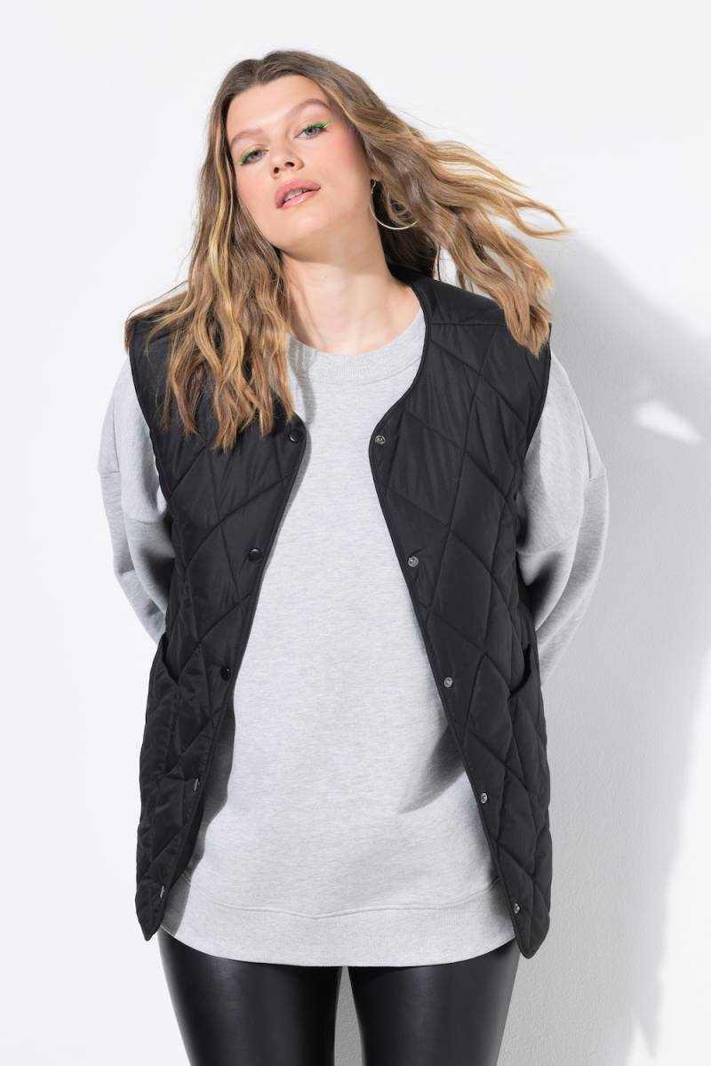 Große Größen Light-Steppweste, Damen, schwarz, Größe: 42/44, Polyester, Studio Untold von Studio Untold