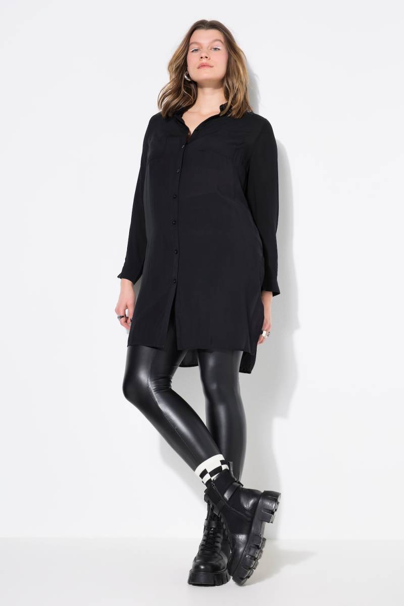Große Größen Long-Hemdbluse, Damen, schwarz, Größe: 58/60, Synthetische Fasern, Studio Untold Große Größen Long-Hemdbluse, Damen, schwarz, Größe: 58/60, Synthetische Fasern, Studio Untold von Studio Untold