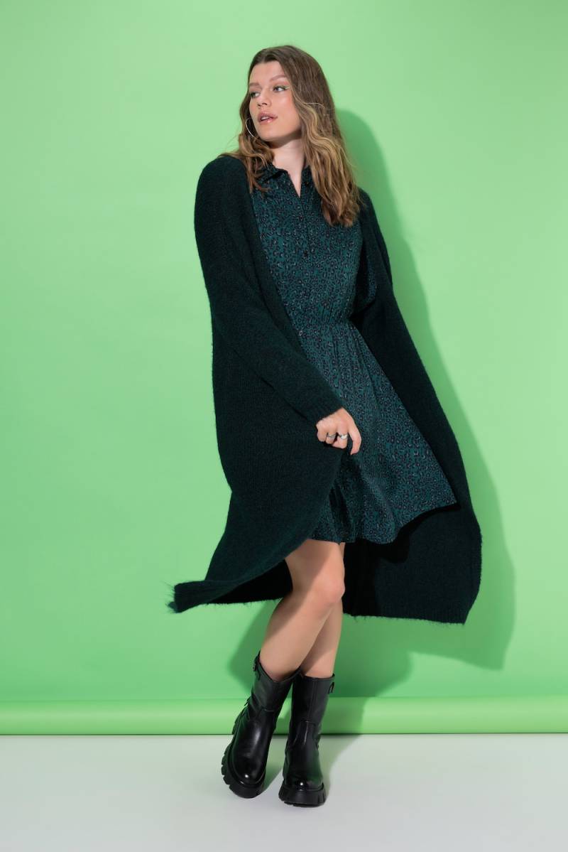 Große Größen Long-Strickjacke, Damen, grün, Größe: 50/52, Polyester/Synthetische Fasern, Studio Untold von Studio Untold