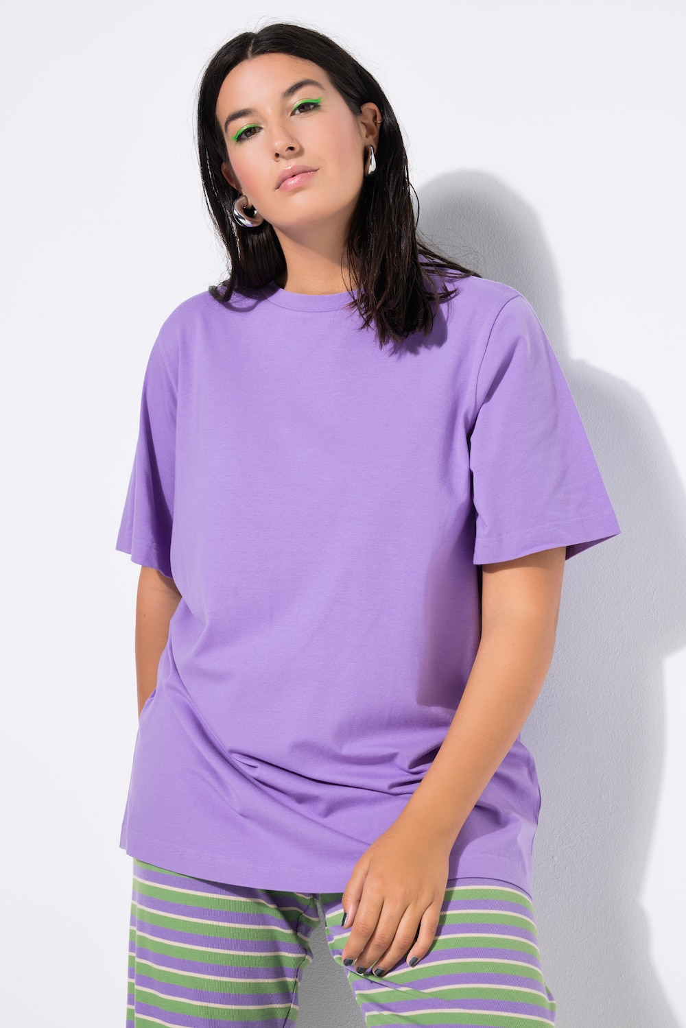 Große Größen Longshirt, Damen, lila, Größe: 54/56, Baumwolle, Studio Untold von Studio Untold