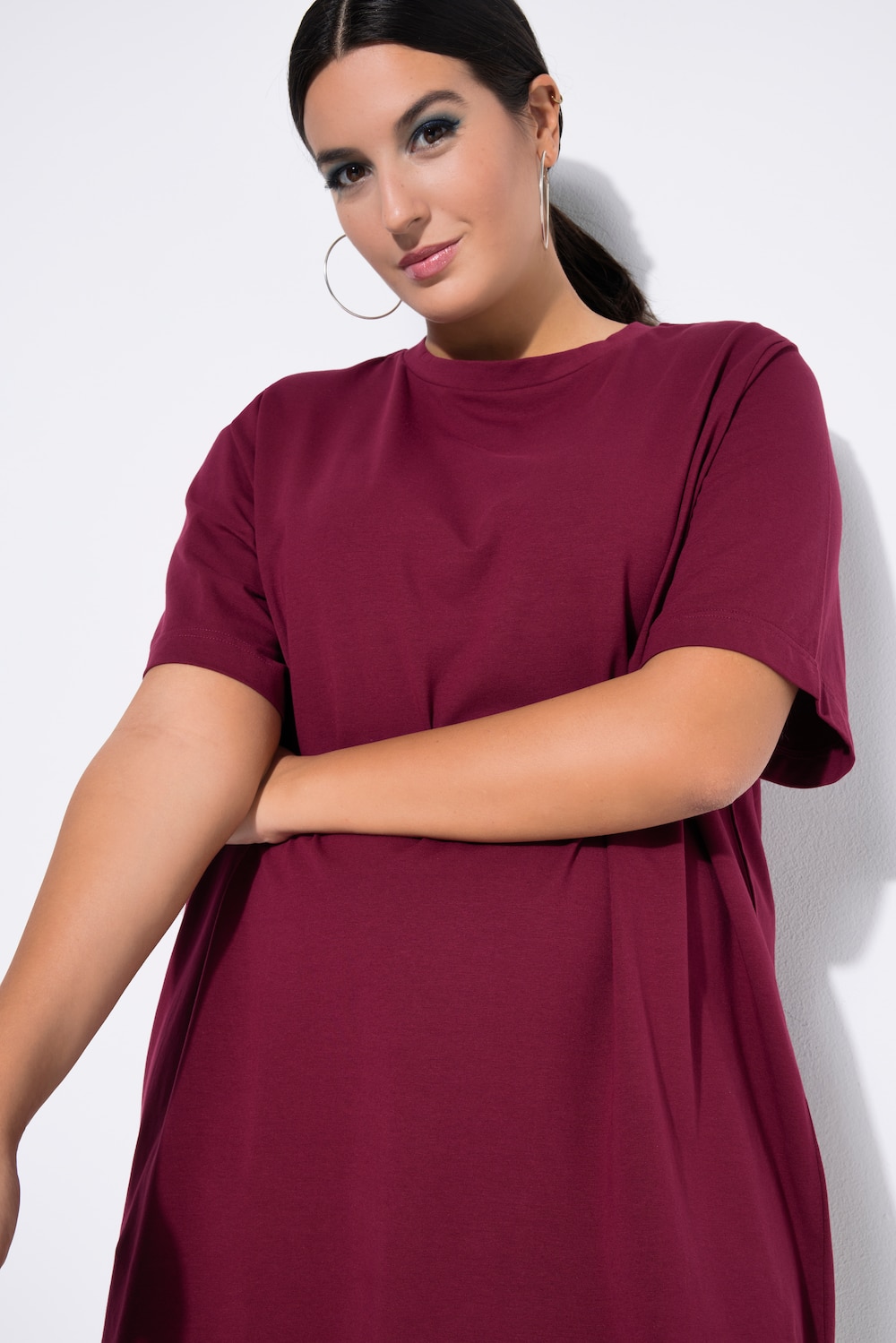 Große Größen Longshirt, Damen, rot, Größe: 46/48, Baumwolle, Studio Untold von Studio Untold