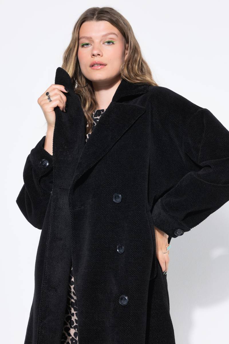 Große Größen Mantel, Damen, schwarz, Größe: 58/60, Polyester, Studio Untold von Studio Untold